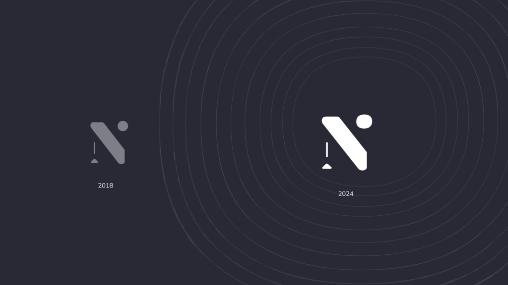 rebrand cá nhân- Logo cũ (2018) và mới (2024) của Nhân Lưu